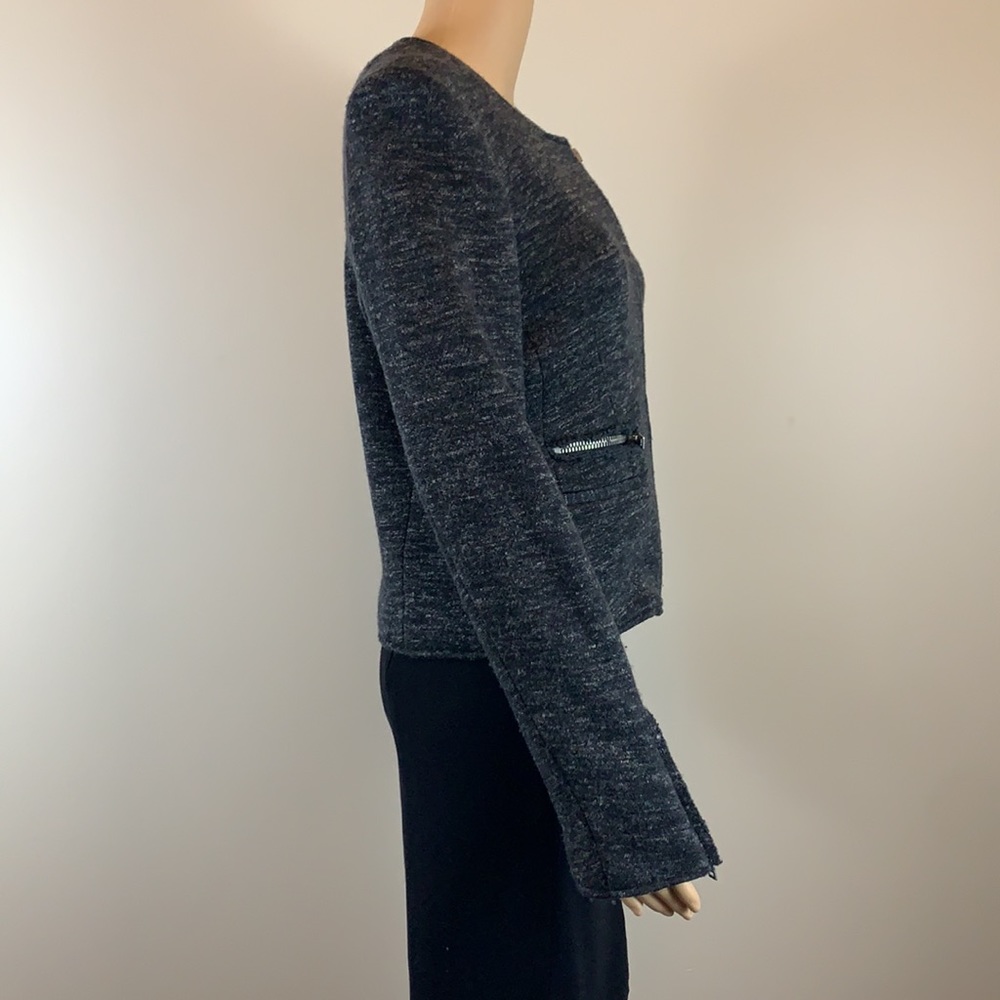 IRO Norma Charcoal Gray Moto Jacket - Picture 5 of 8